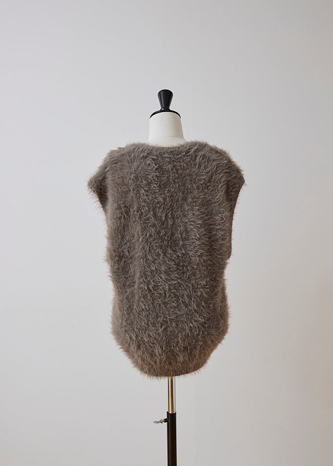 Feather V-Neck Vest