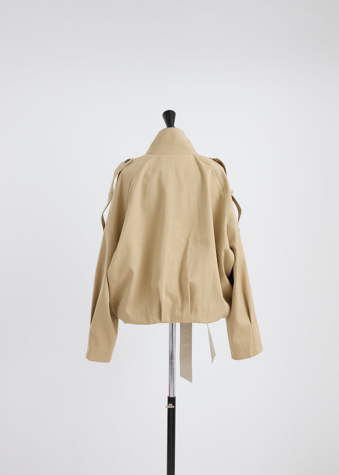 Stand Collar Belt Jacket
