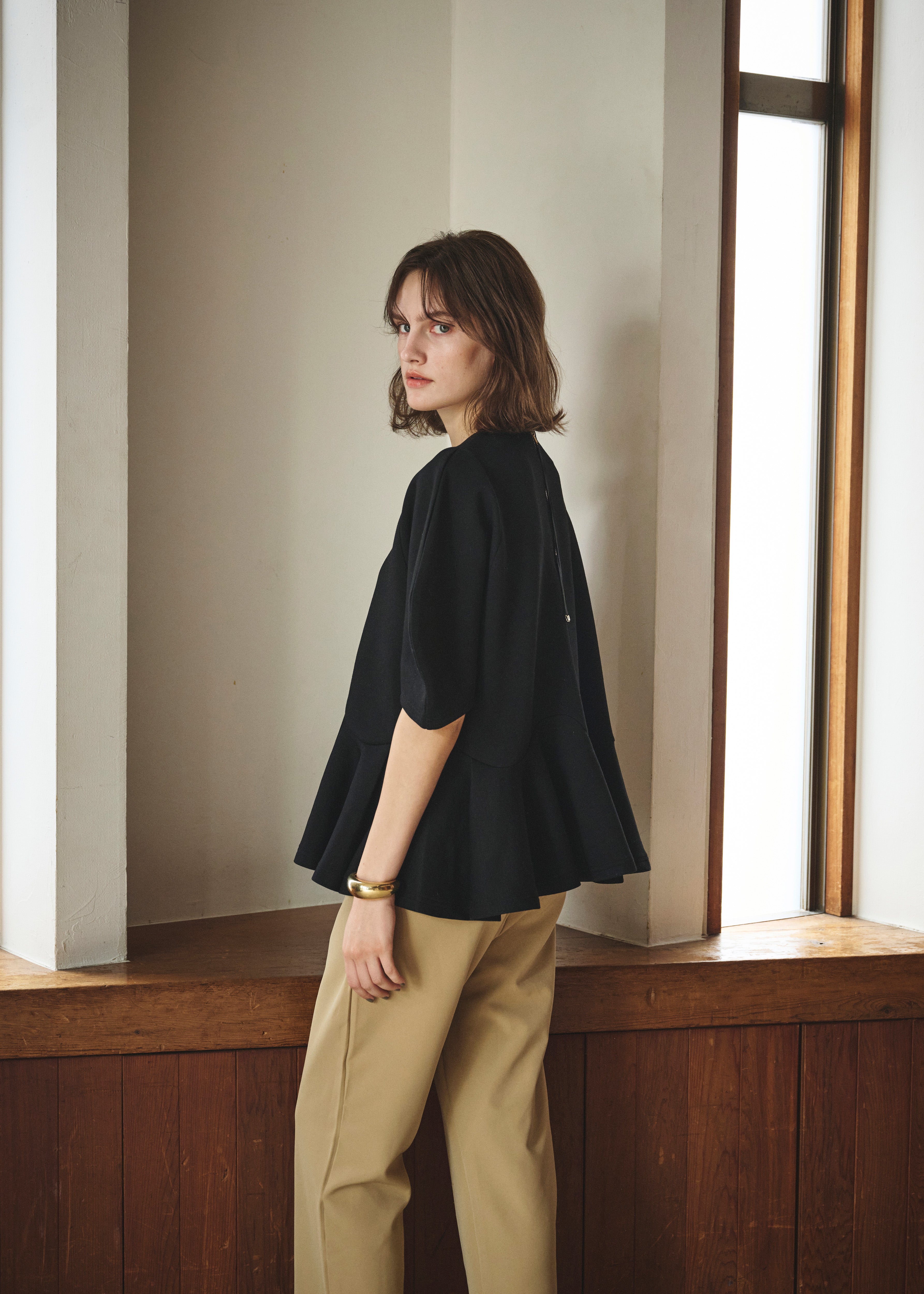 Puff Sleeve Peplum Pullover – CLORE+