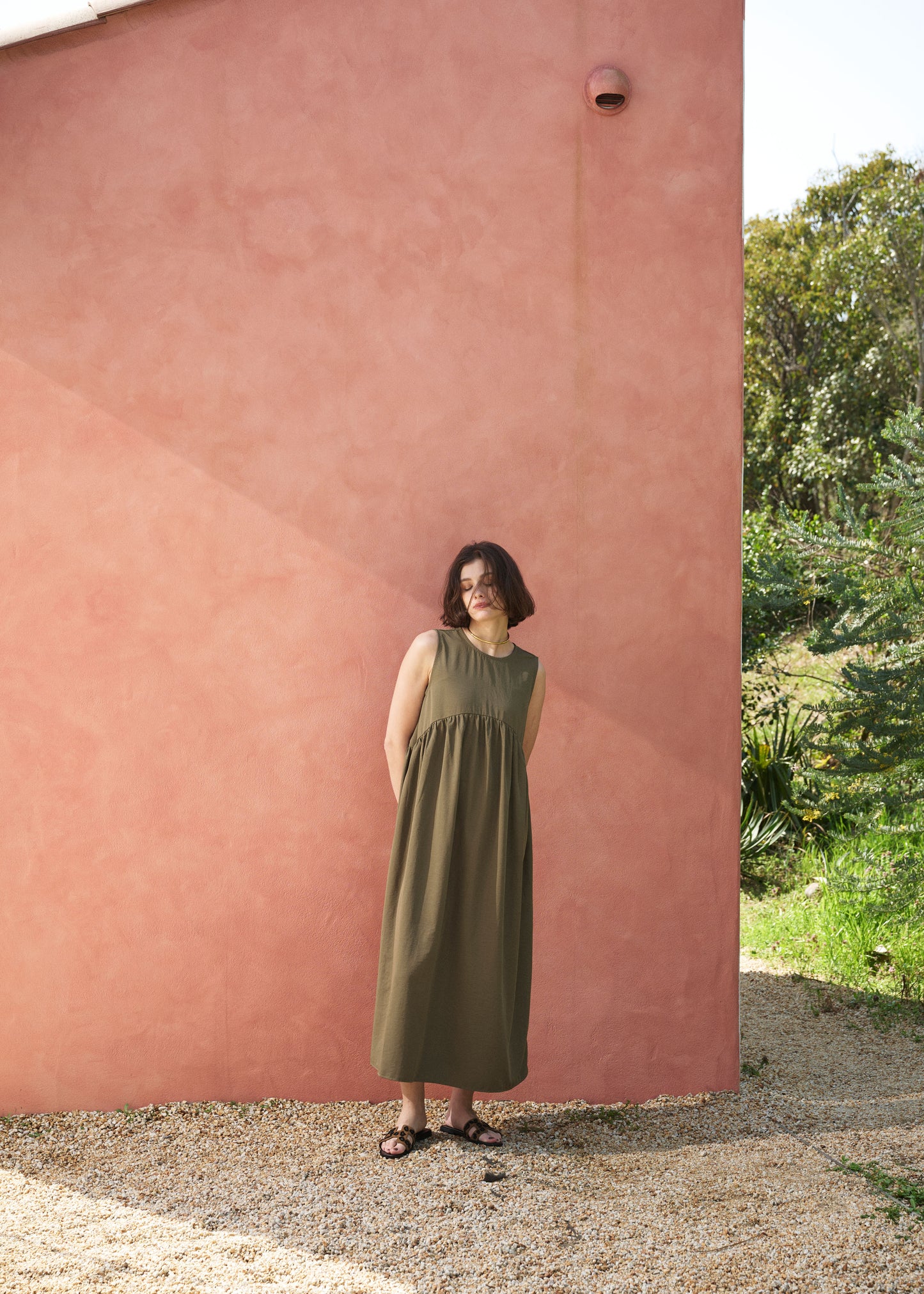 Curve Gathered Sleeveless Dress