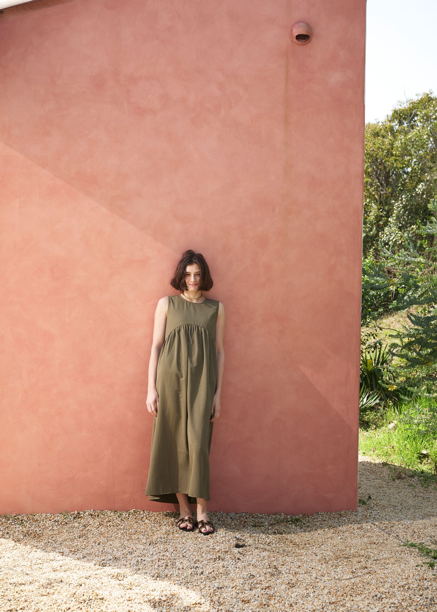 Curve Gathered Sleeveless Dress