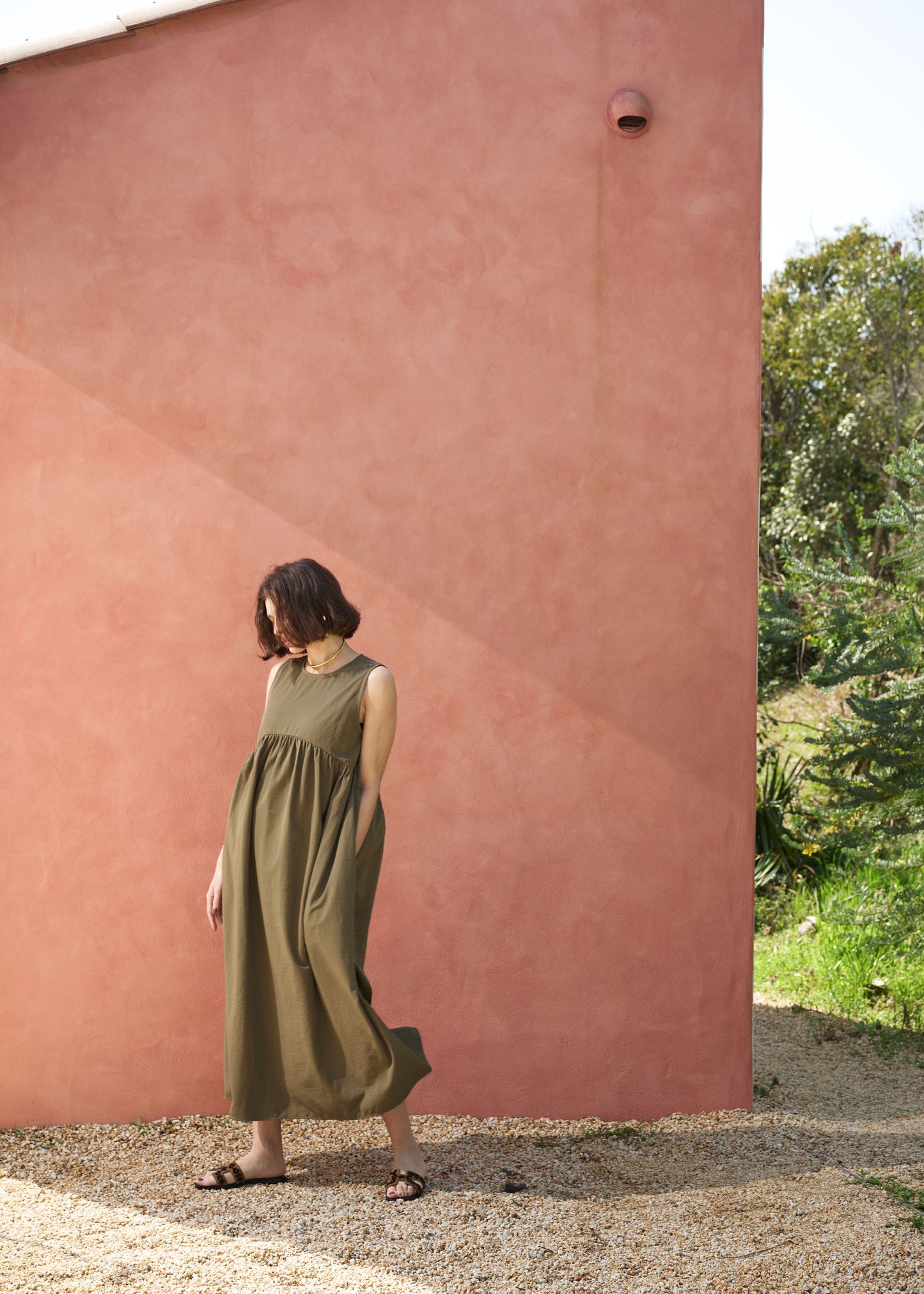 Curve Gathered Sleeveless Dress