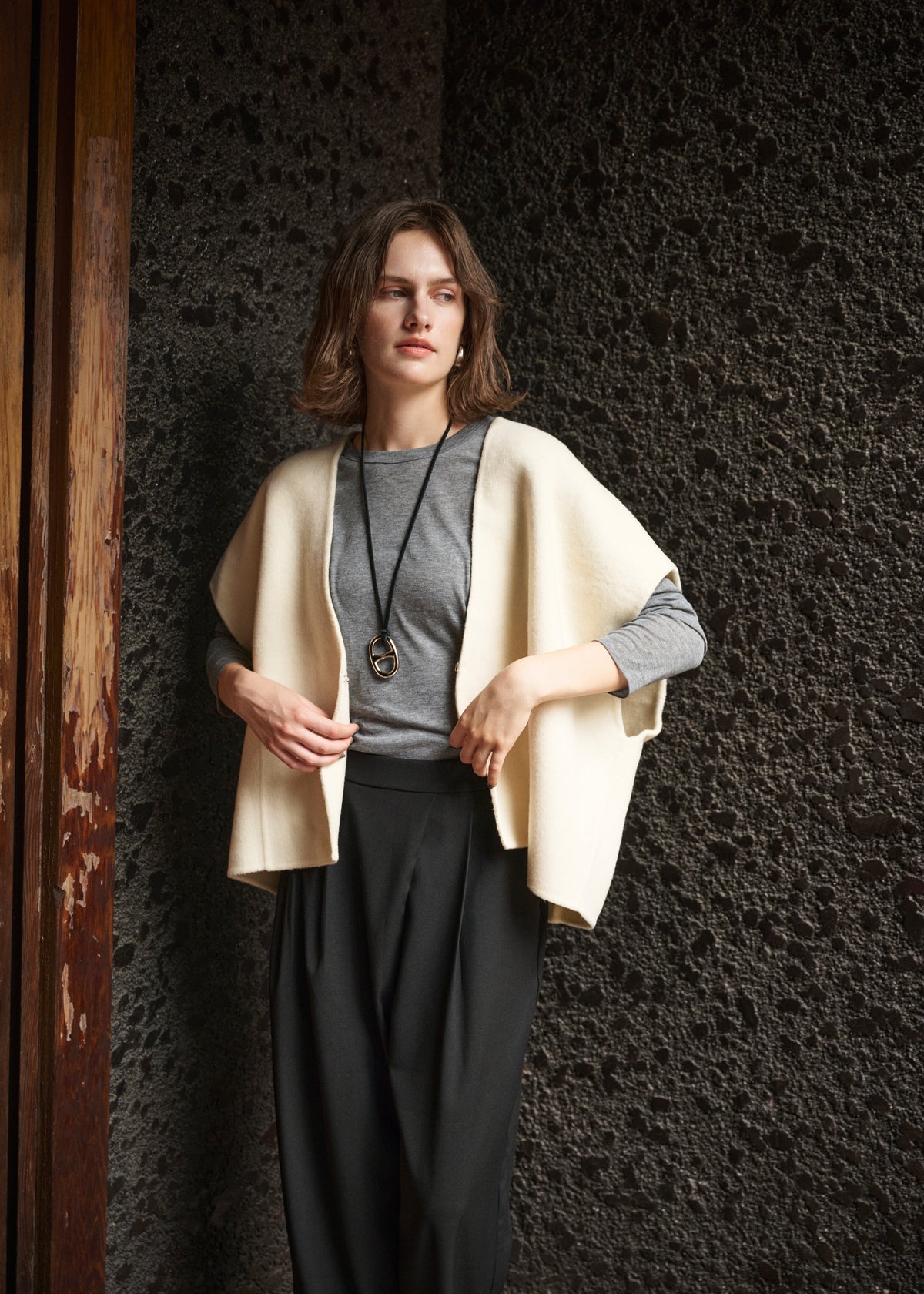 Back Tuck Wool Vest