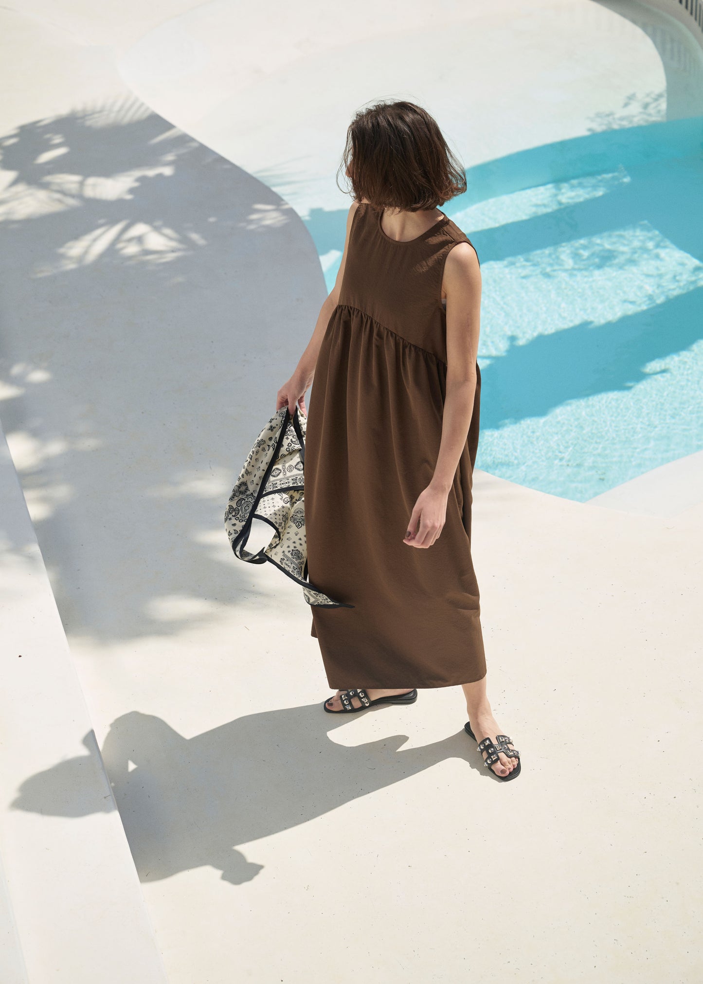 Curve Gathered Sleeveless Dress