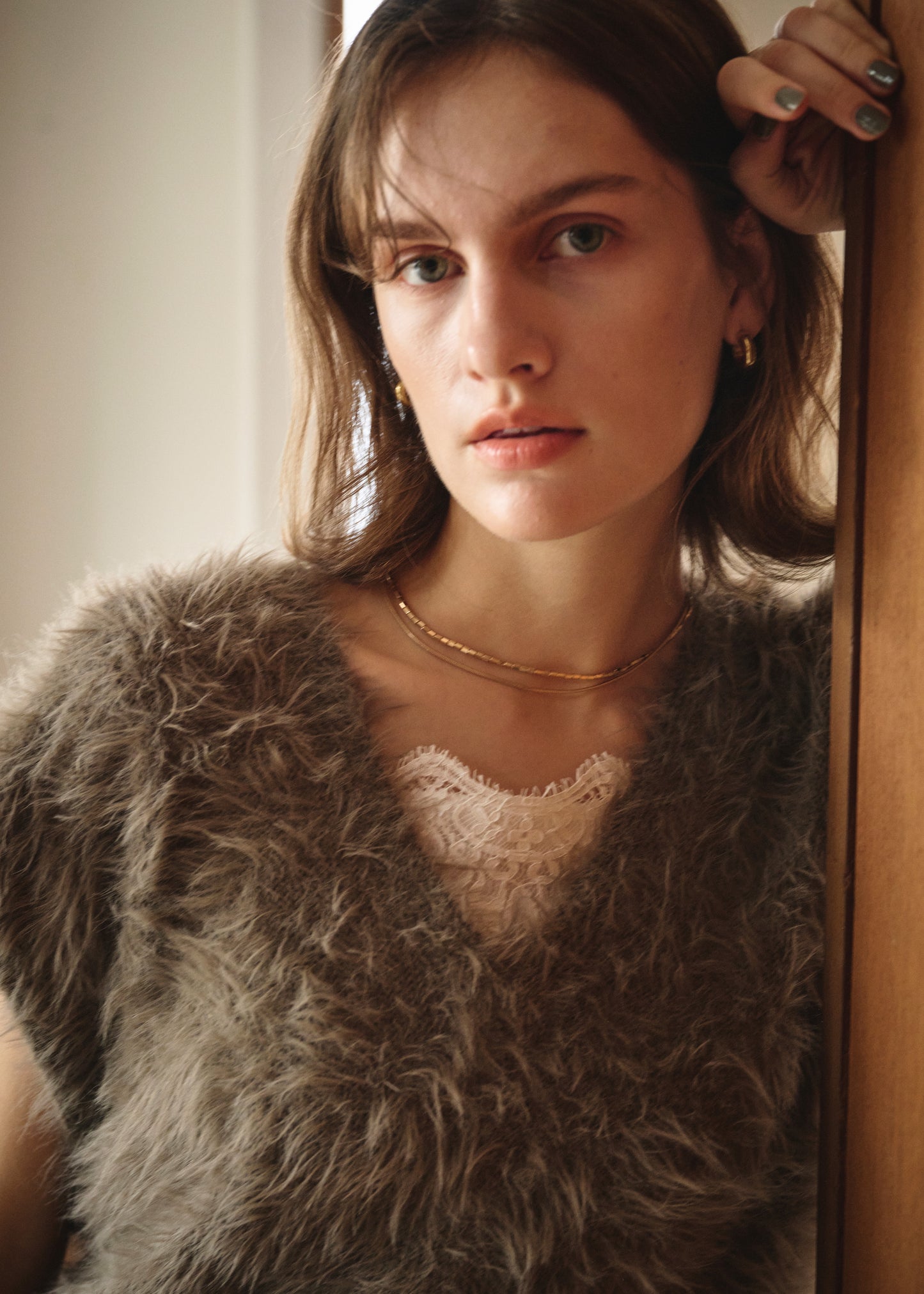 Feather V-Neck Vest