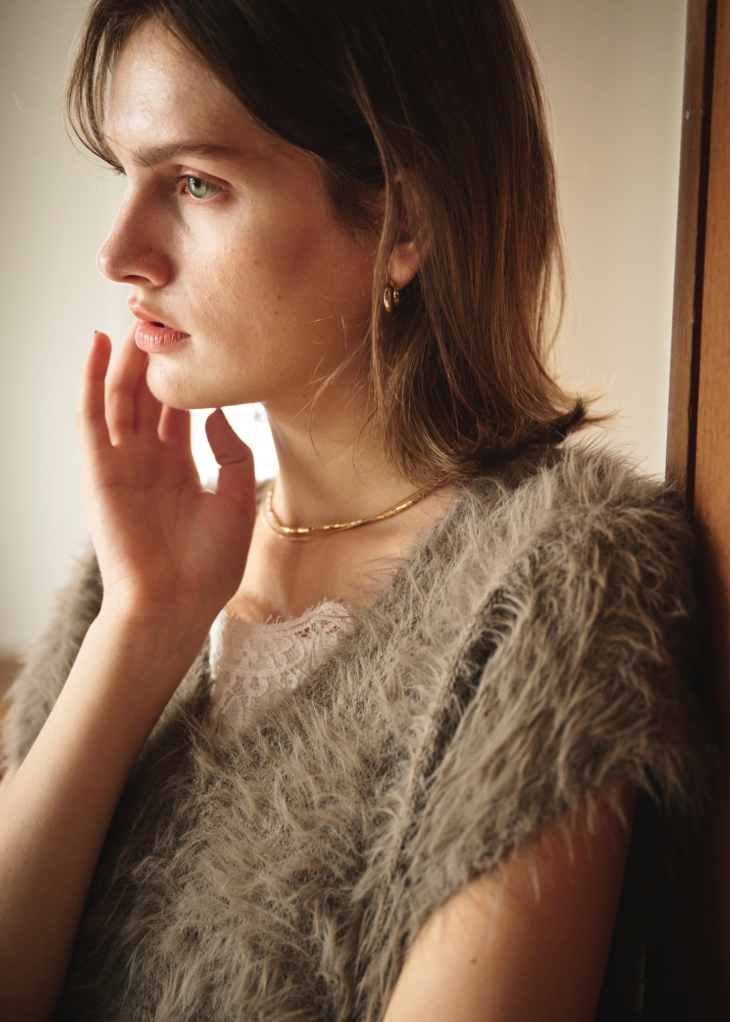 Feather V-Neck Vest