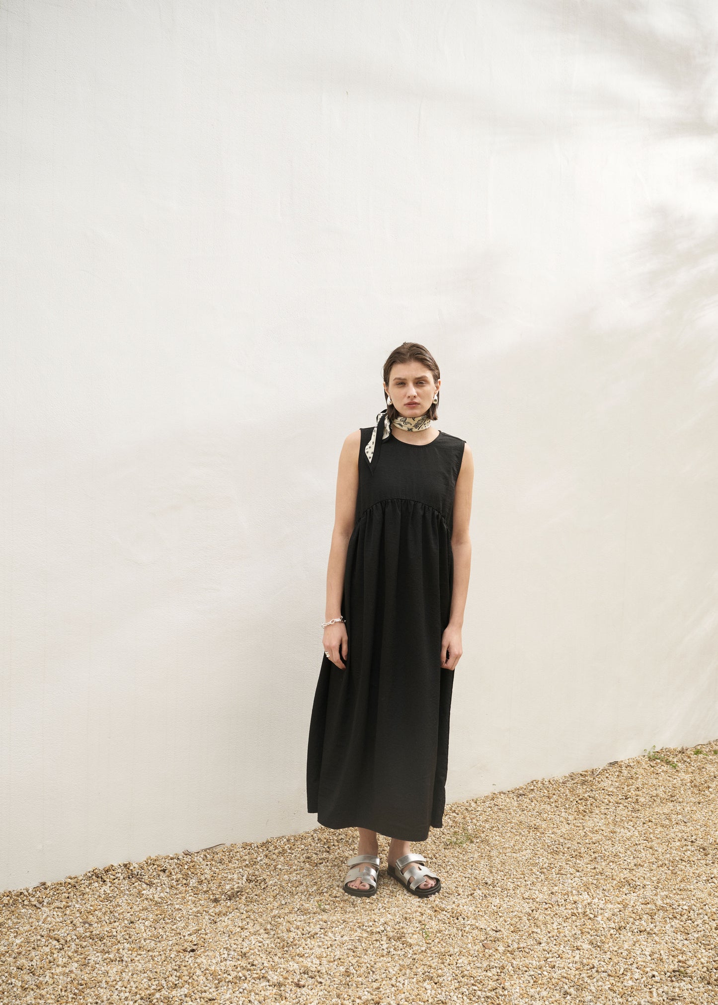 Curve Gathered Sleeveless Dress