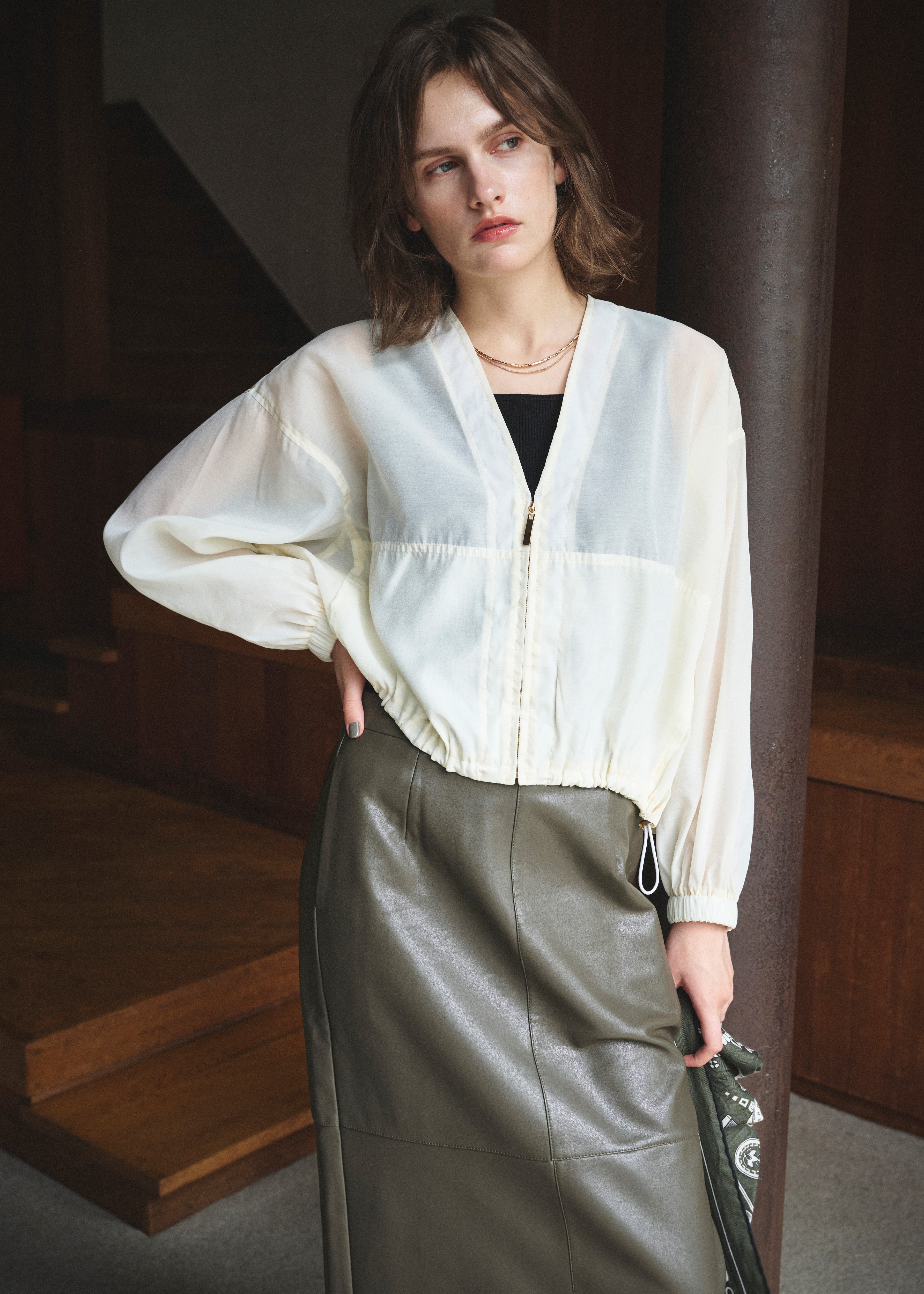 Airy Soft-Sheer Blouson – CLORE+