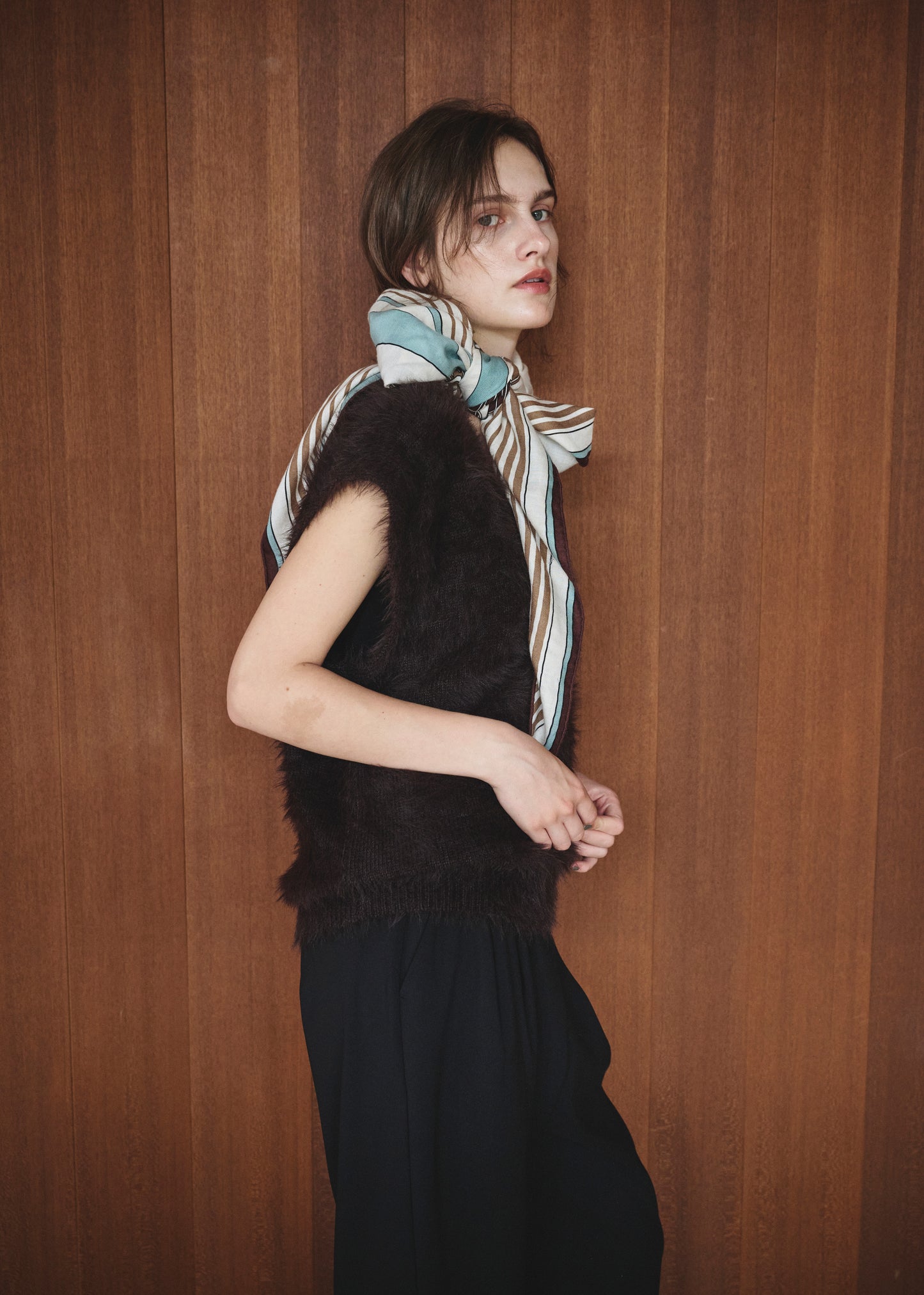 Feather V-Neck Vest