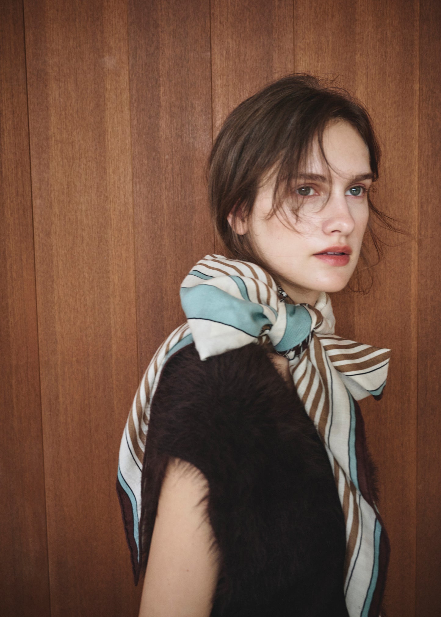 Feather V-Neck Vest