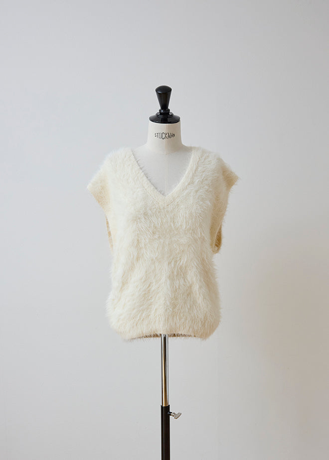 Feather V-Neck Vest