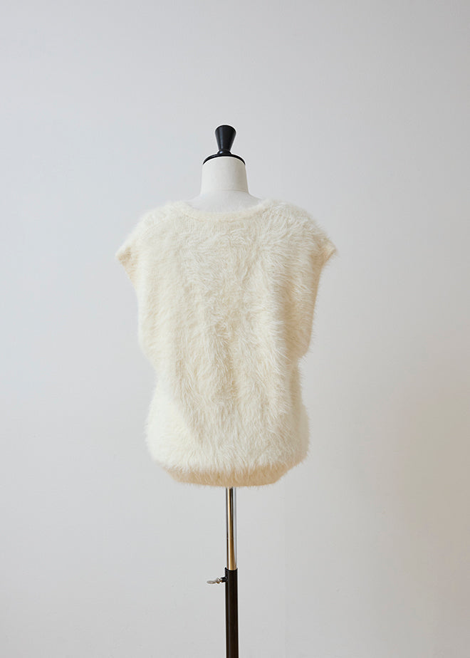 Feather V-Neck Vest