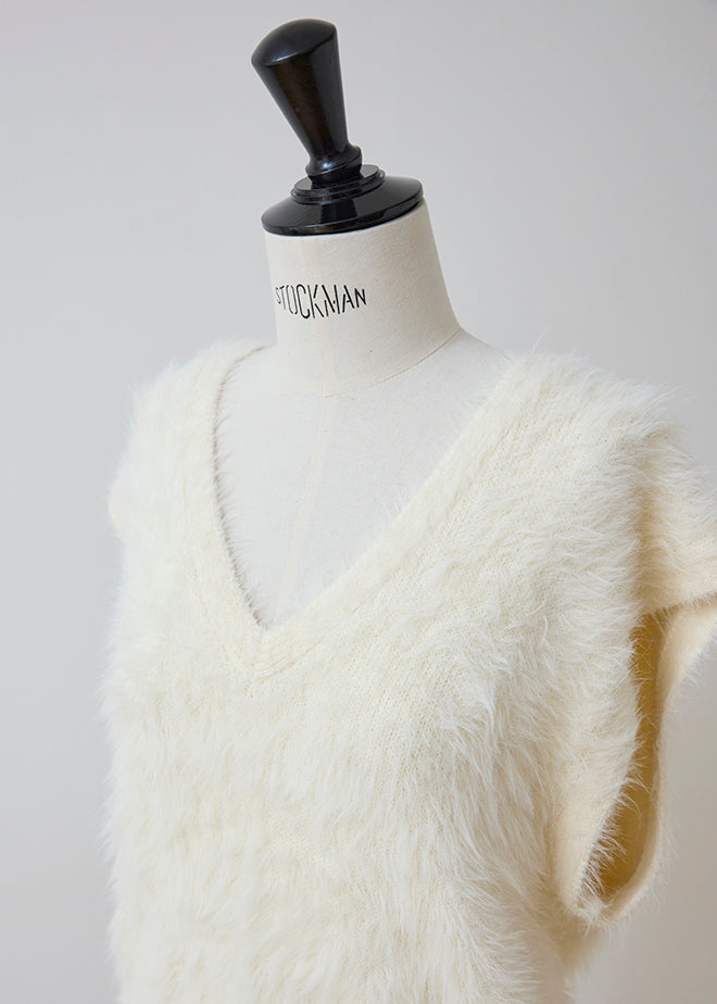 Feather V-Neck Vest
