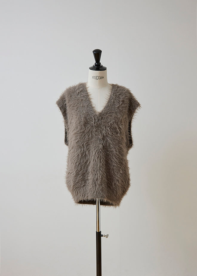 Feather V-Neck Vest