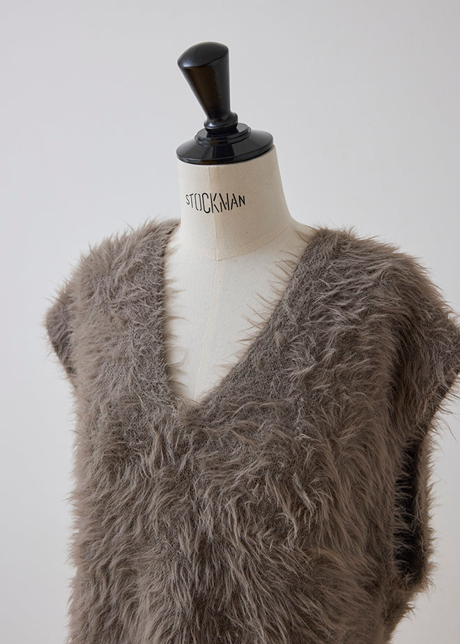 Feather V-Neck Vest