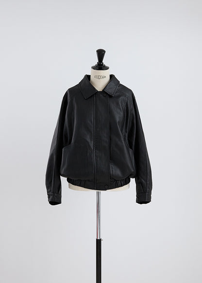 Oversize Leather Jacket