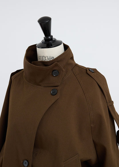 Stand Collar Belt Jacket
