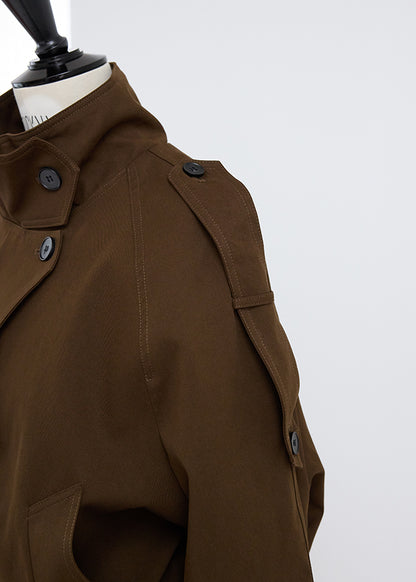 Stand Collar Belt Jacket