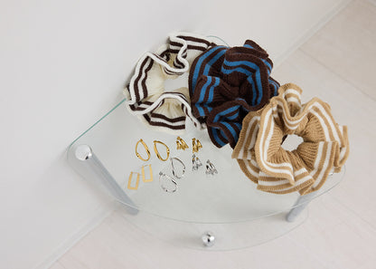 Bicolor Knit Chouchou