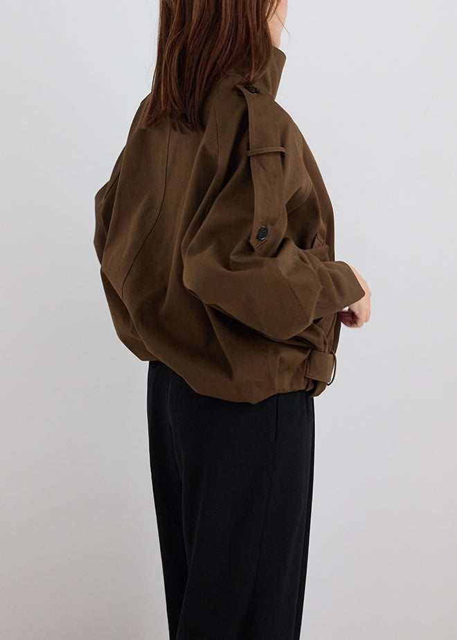Stand Collar Belt Jacket