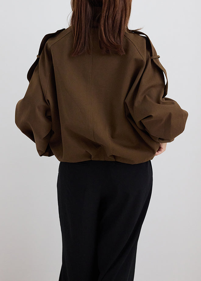 Stand Collar Belt Jacket