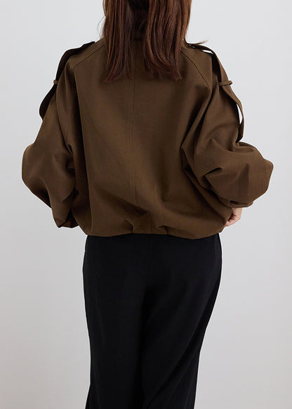 Stand Collar Belt Jacket