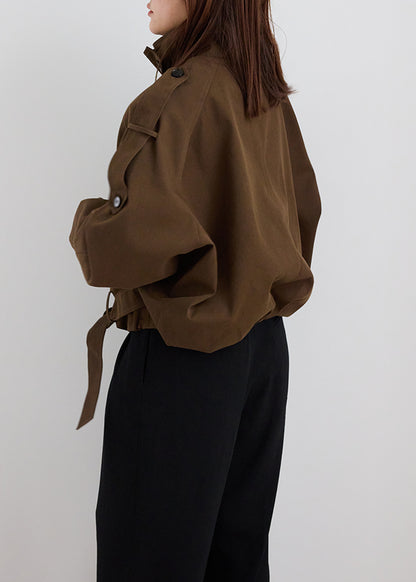 Stand Collar Belt Jacket