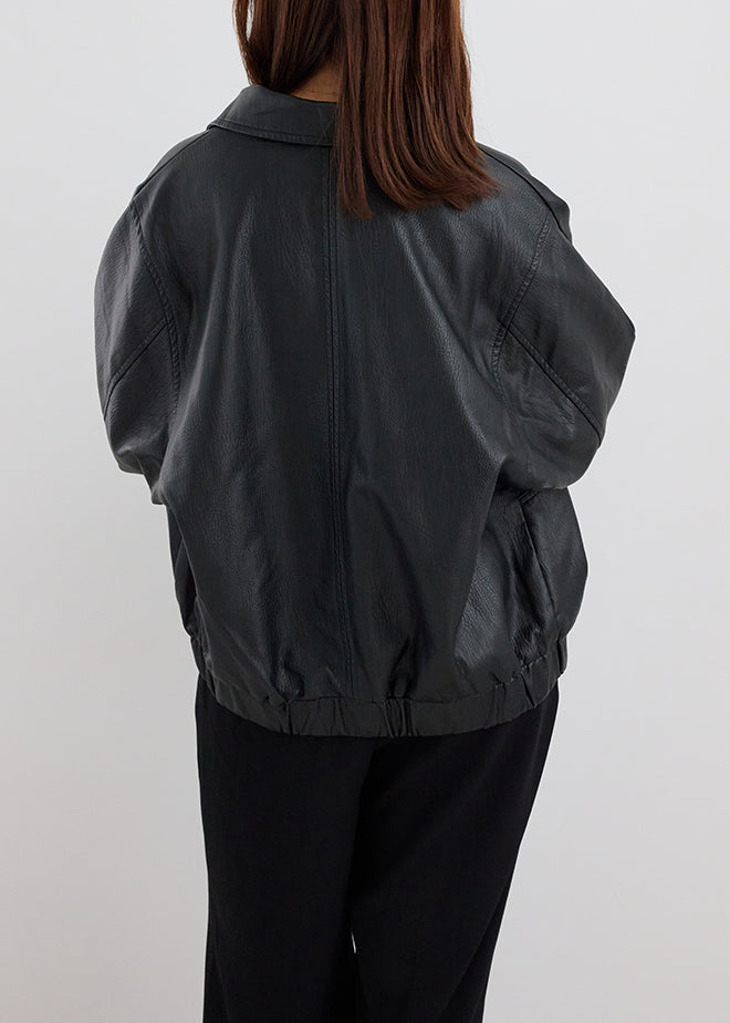 Oversize Leather Jacket