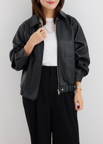Oversize Leather Jacket