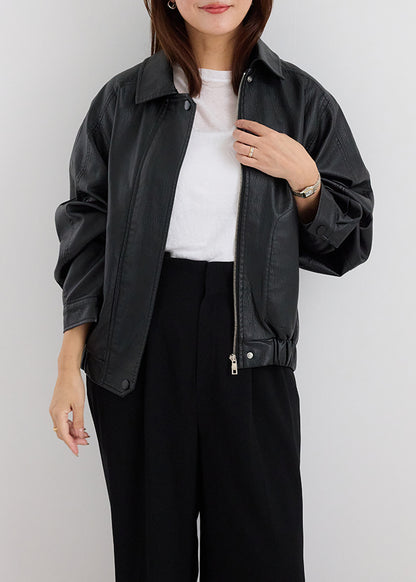 Oversize Leather Jacket