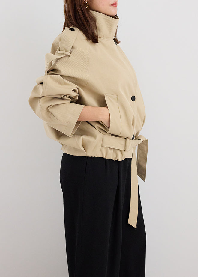 Stand Collar Belt Jacket