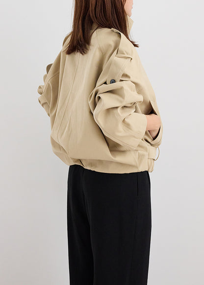 Stand Collar Belt Jacket