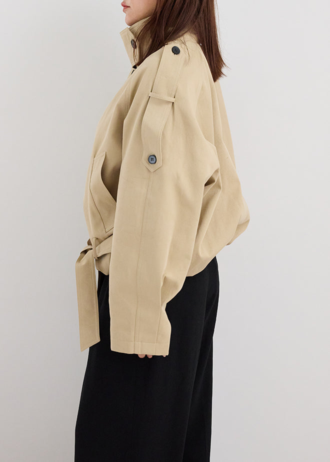 Stand Collar Belt Jacket