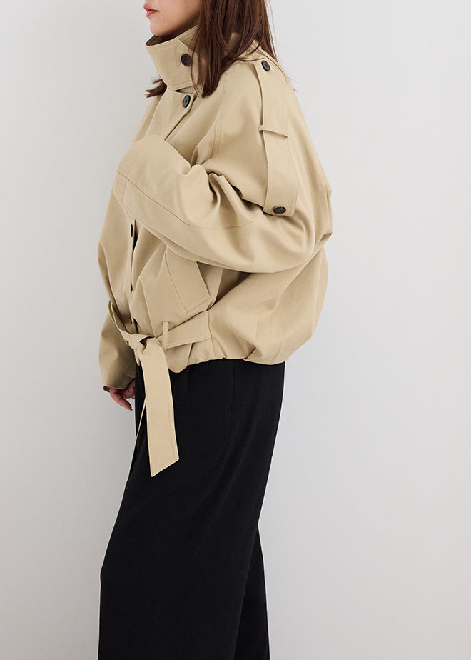 Stand Collar Belt Jacket
