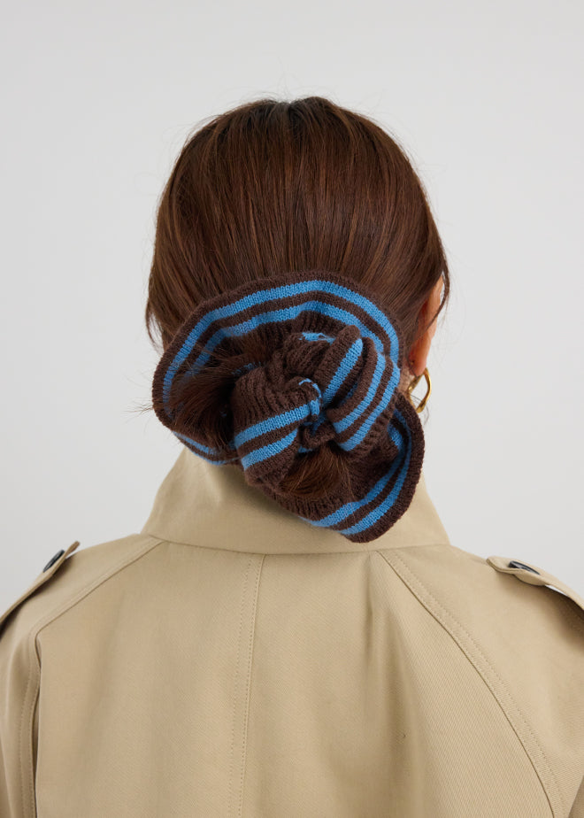 Bicolor Knit Chouchou