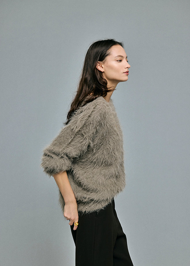 Feather Boat Neck Knit