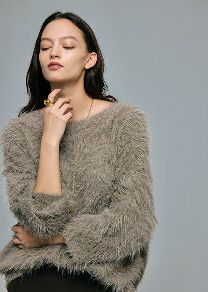 Feather Boat Neck Knit