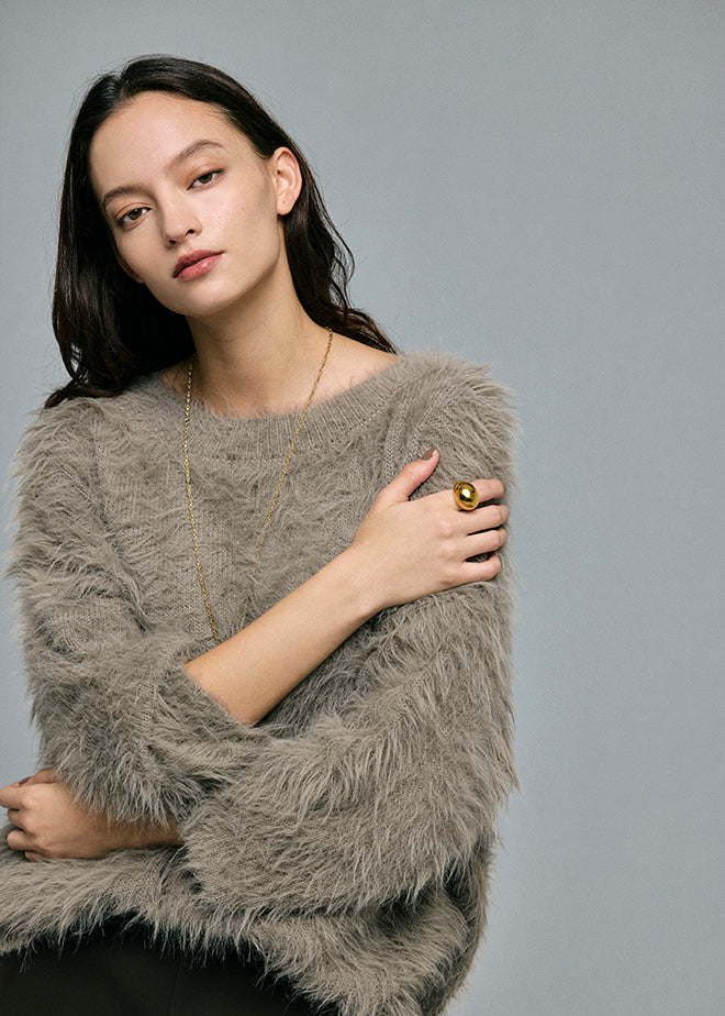 Feather Boat Neck Knit