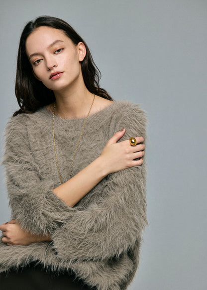 Feather Boat Neck Knit