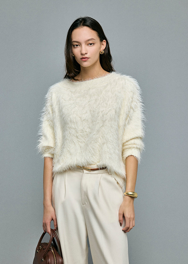 Feather Boat Neck Knit