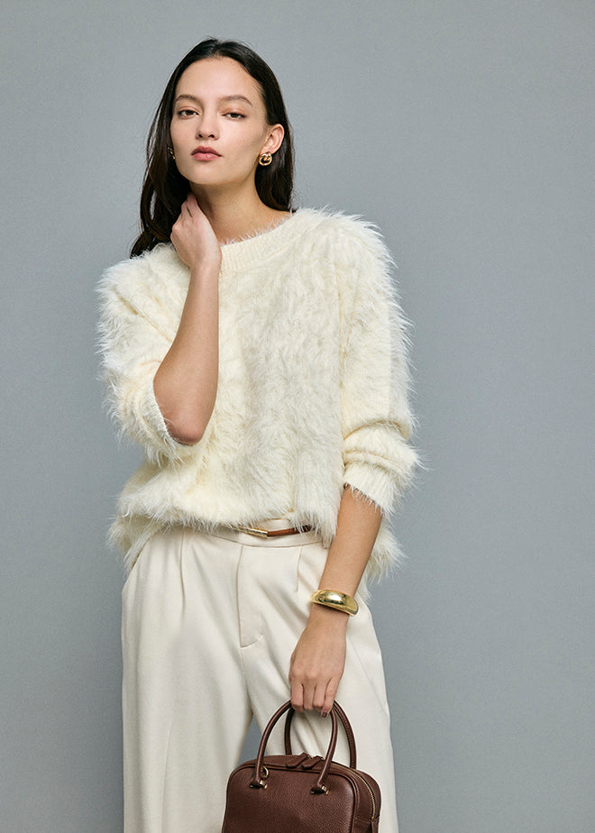 Feather Boat Neck Knit