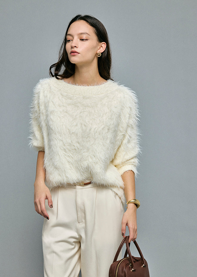 Feather Boat Neck Knit