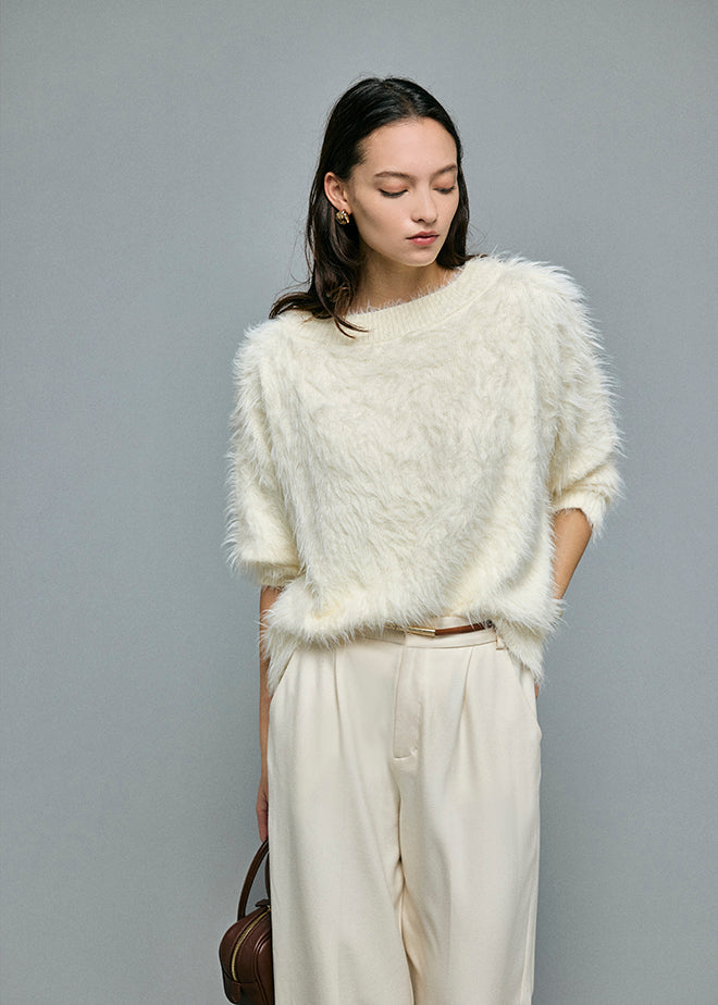 Feather Boat Neck Knit