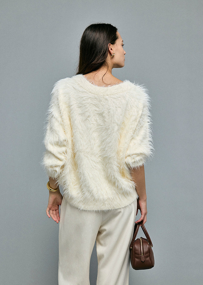 Feather Boat Neck Knit
