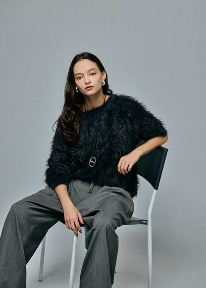 Feather Boat Neck Knit