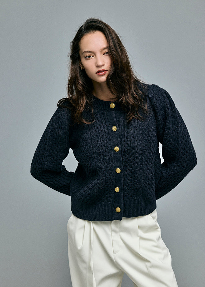 Cable 2way Puff knit
