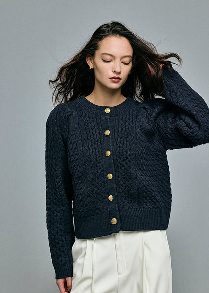 Cable 2way Puff knit
