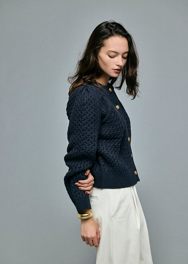 Cable 2way Puff knit