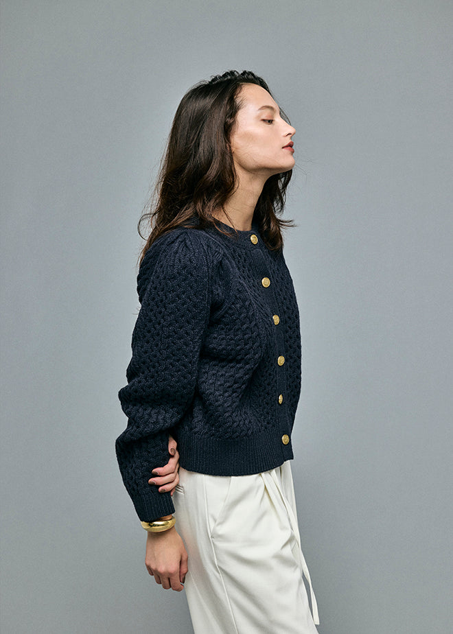 Cable 2way Puff knit