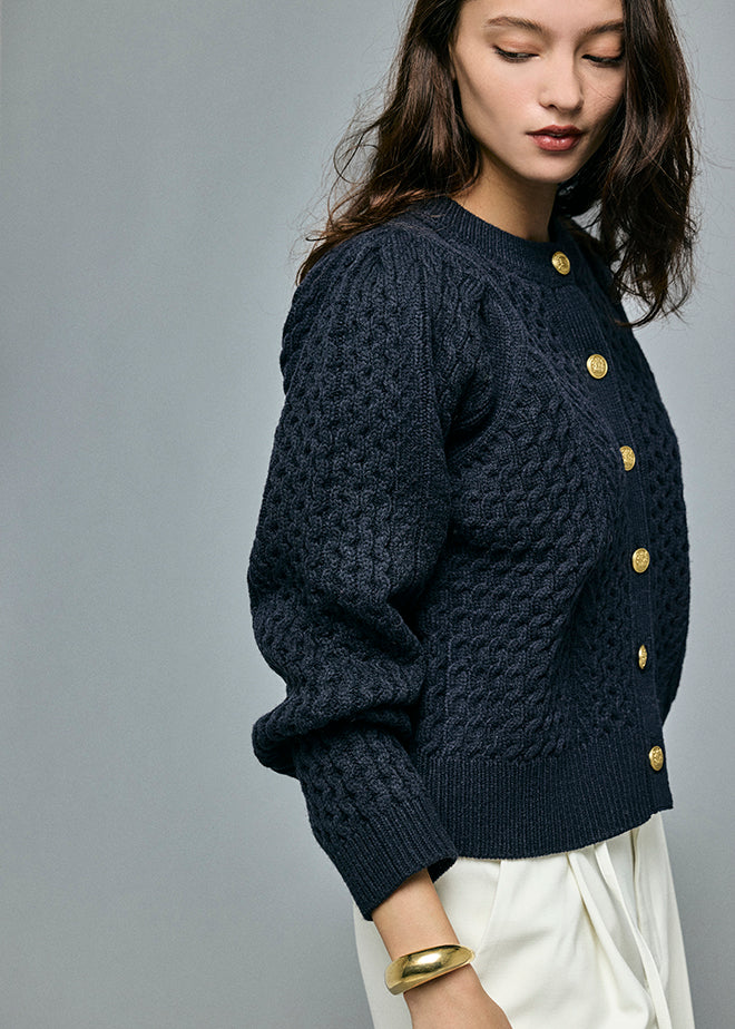 Cable 2way Puff knit